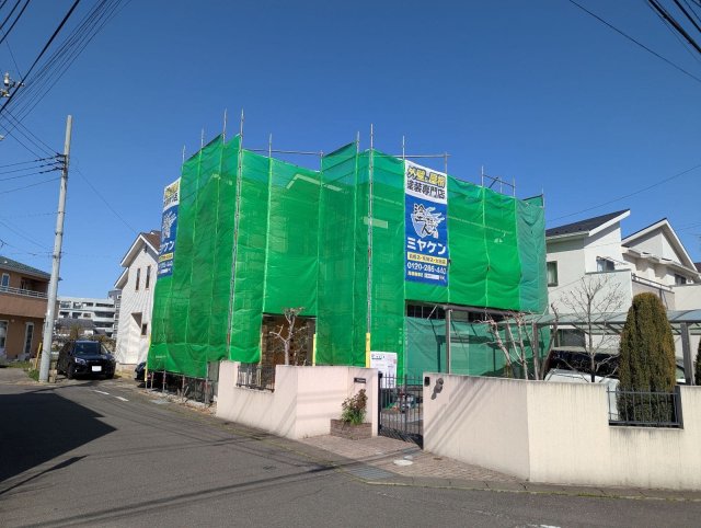 高崎市浜尻町 屋根外壁塗装 足場 ミヤケン