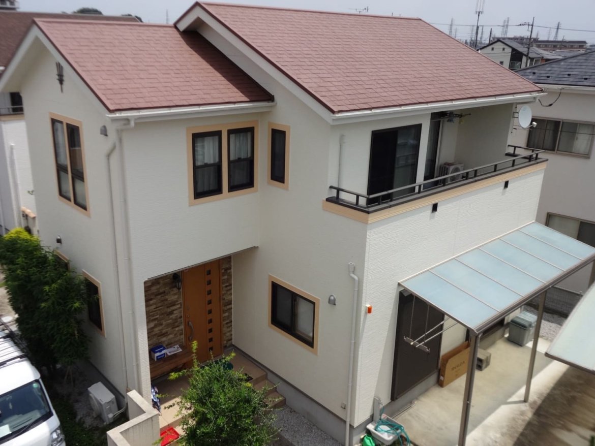 高崎市浜尻町 屋根外壁塗装 アフタ1 ミヤケン