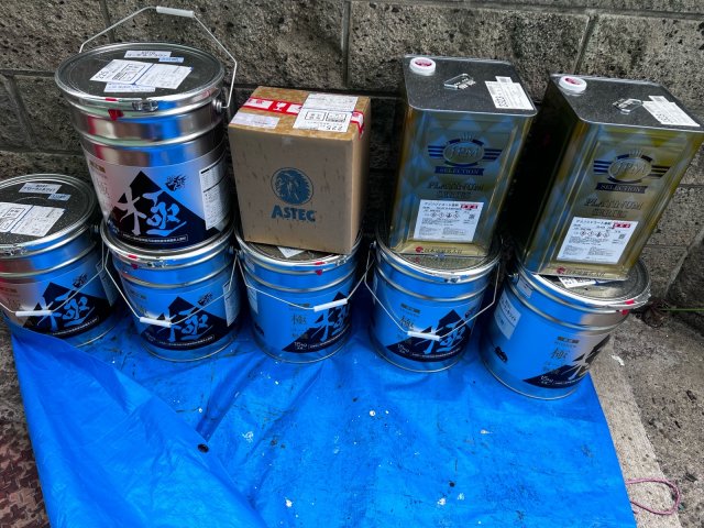 太田市内ケ島町 外壁塗装 材料一式 ミヤケン