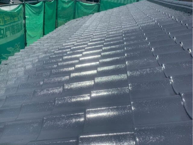 桐生市菱町 屋根外壁塗装 屋根 完了 ミヤケン