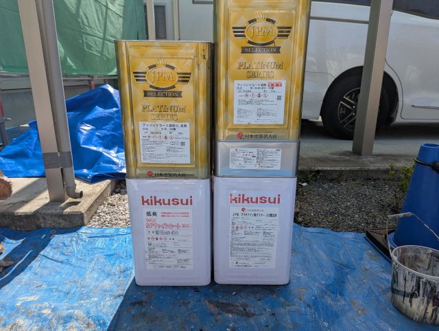 高崎市浜尻町 屋根外壁塗装 材料一式 ミヤケン