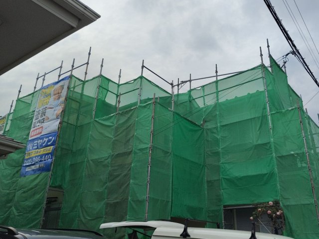 佐波郡玉村町 屋根外壁塗装 足場 ミヤケン