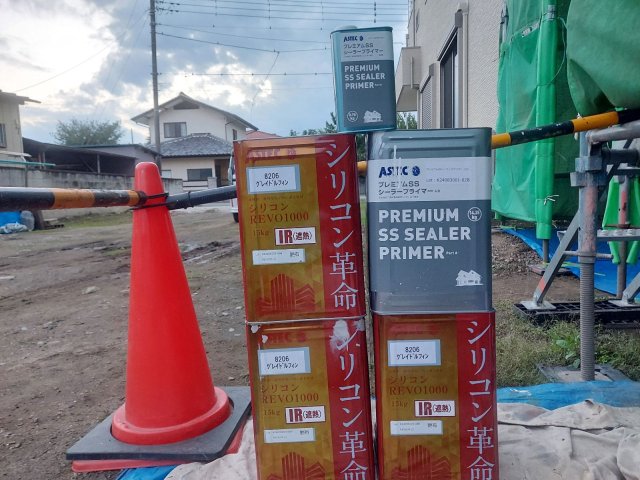 前橋市岩神町 屋根外壁塗装 材料 外壁 ミヤケン