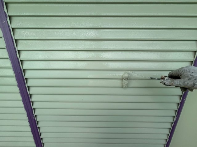 桐生市新里町 外壁塗装 戸袋 上塗り ミヤケン
