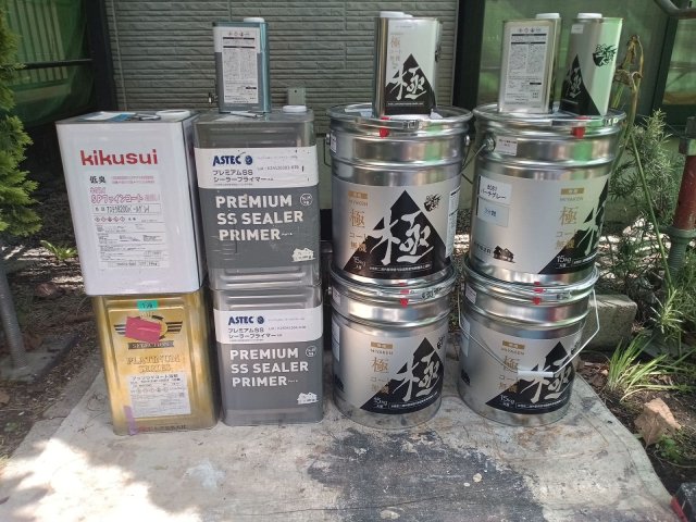 前橋市稲荷新田町 外壁塗装 材料一式ミヤケン