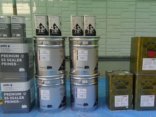 太田市城西町 外壁塗装材料一式 ミヤケン