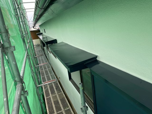 前橋市天川大島 屋根外壁塗装 庇屋根 完了 ミヤケン