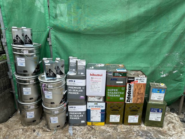 前橋市富士見町 外壁塗装 材料一式 ミヤケン