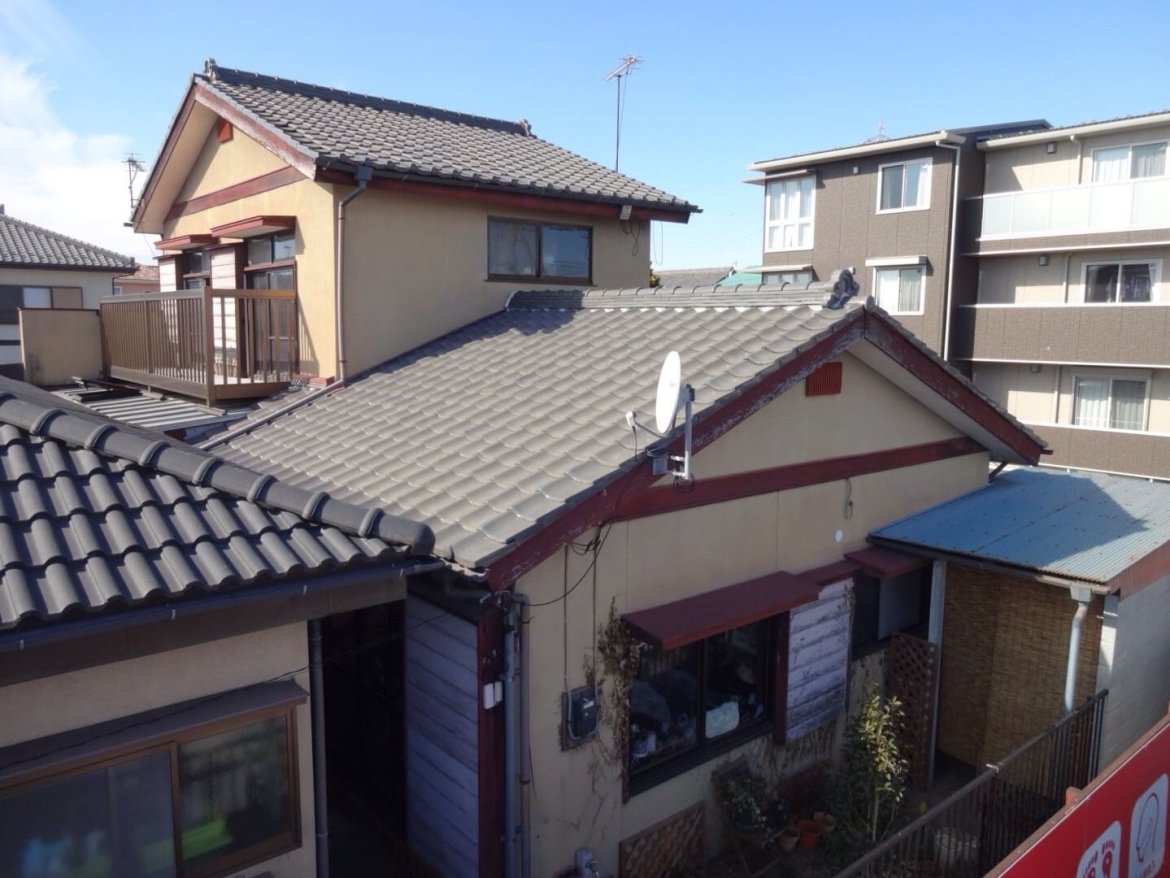 前橋市天川大島 屋根外壁塗装 ビフォー ミヤケン