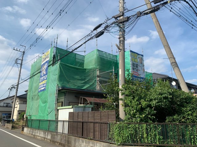佐波郡玉村町 屋根外壁塗装 足場 ミヤケン