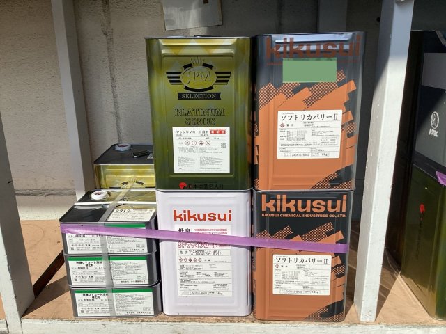 前橋市表町 外壁塗装工事 材料一式 ミヤケン