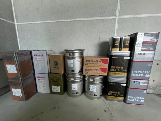 太田市西新町 屋根外壁塗装 材料一式 ミヤケン