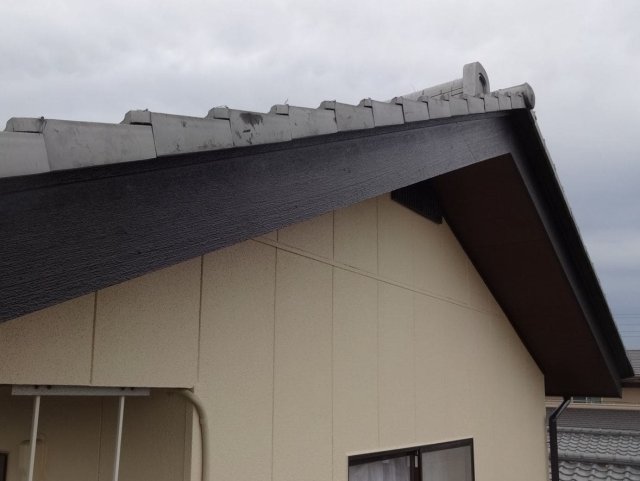 太田市藪塚町 外壁塗装 破風板 完了 ミヤケン