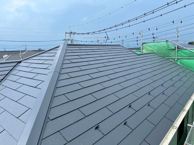 伊勢崎市宮子町 屋根外壁塗装 屋根 完了 ミヤケン