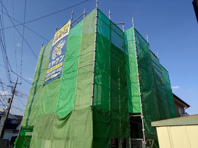 高崎市大八木町 屋根外壁塗装 足場 ミヤケン