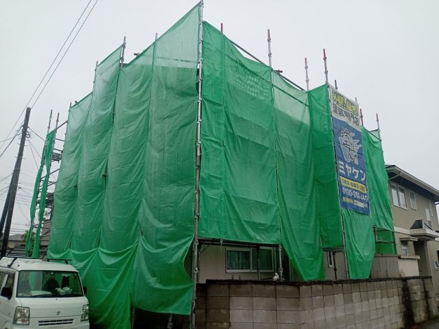 邑楽郡邑楽町 屋根外壁塗装 足場 ミヤケン