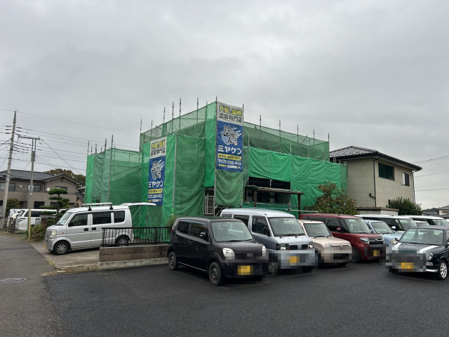 高崎市下大類町 外壁塗装 足場 ミヤケン