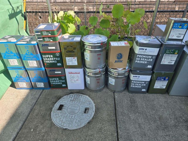 渋川市金井 外壁塗装 材料一式 ミヤケン