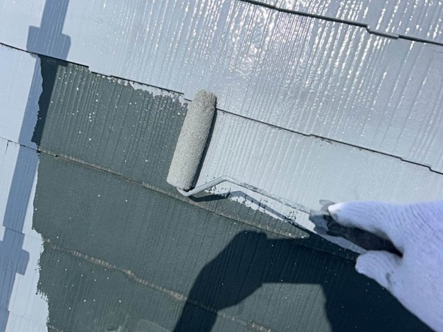 藤岡市森 屋根外壁塗装 屋根 下塗り ミヤケン