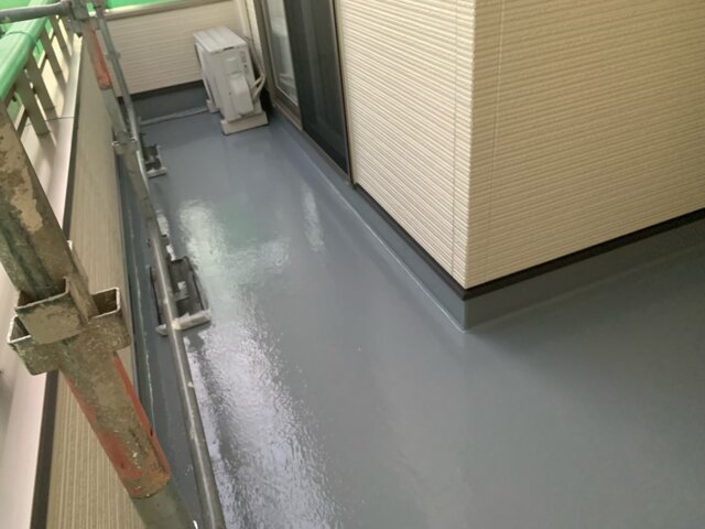 前橋市関根町のベランダ床面防水の完成の写真 ミヤケン