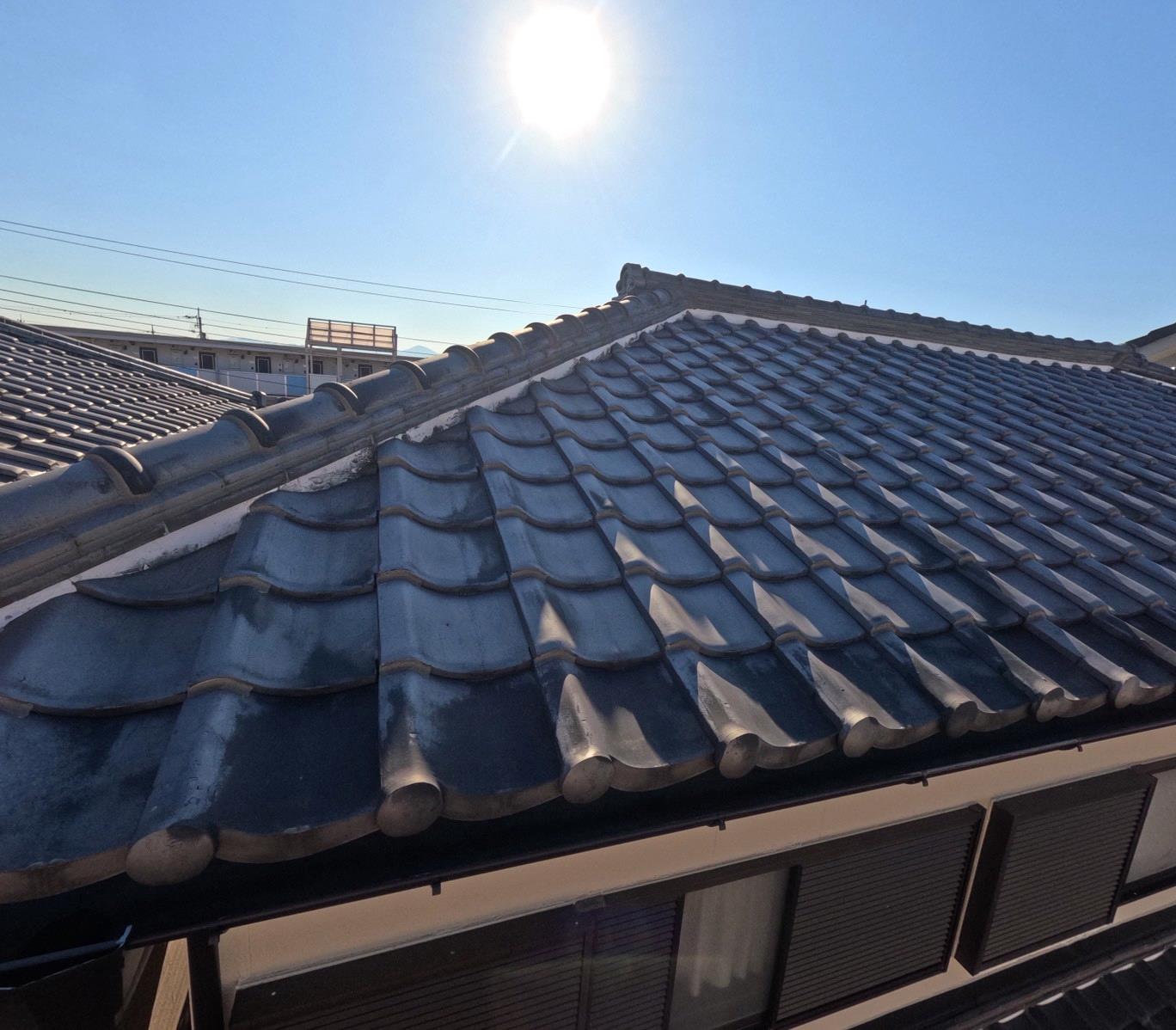 ミヤケン施工|高崎市筑縄町 和瓦屋根1年後の状態確認