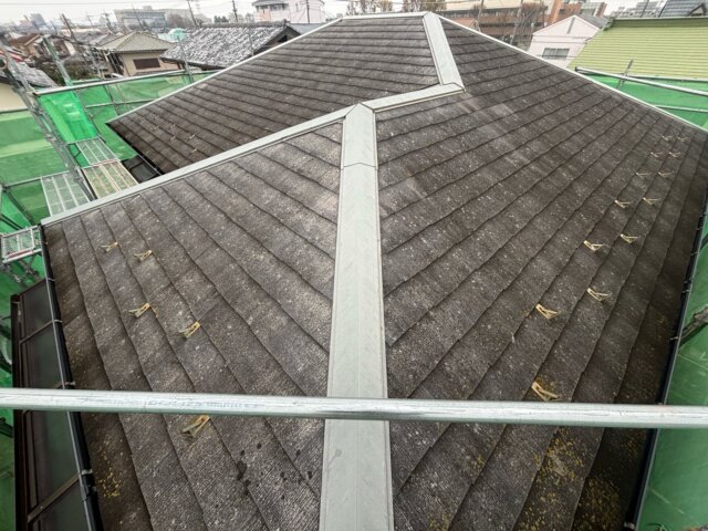 前橋市日吉町の屋根塗装の施工前の写真 ミヤケン