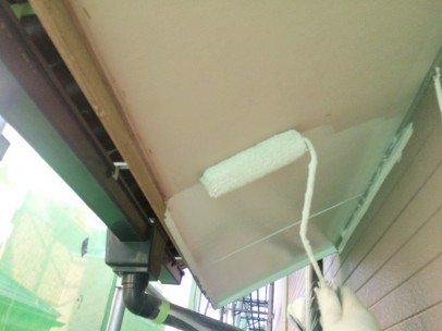 0216 02 軒天 上塗り1回目中 0b044ba71eaf3571272ee6fc50fec7bc1
