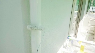 0520 14 竪樋 上塗り2回目中 794f15c57b019af0dee6de3a3fee3b9d