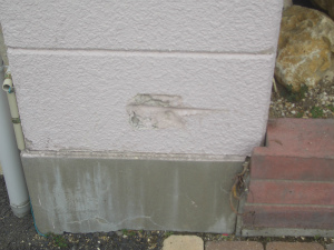 外壁のキズ、塗膜の剥離