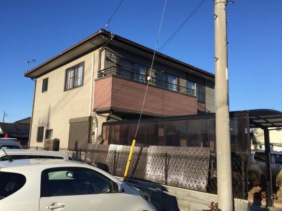 前橋市 タイル調サイディング外壁塗装 前橋市 タイル調サイディング外壁塗装