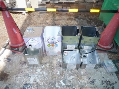 0501 09 塗装完了 使用材料缶回収 e5458e7568b7c8e600a38ae7bc7b8c92