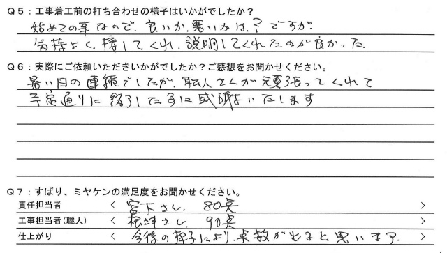 屋根塗装お客様の声 屋根塗装お客様の声