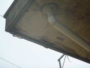 屋根から雨漏りにより雨染みが出来ています sP1020453